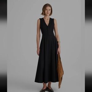 Madewell Black Sleeveless V-Neck Maxi Dress